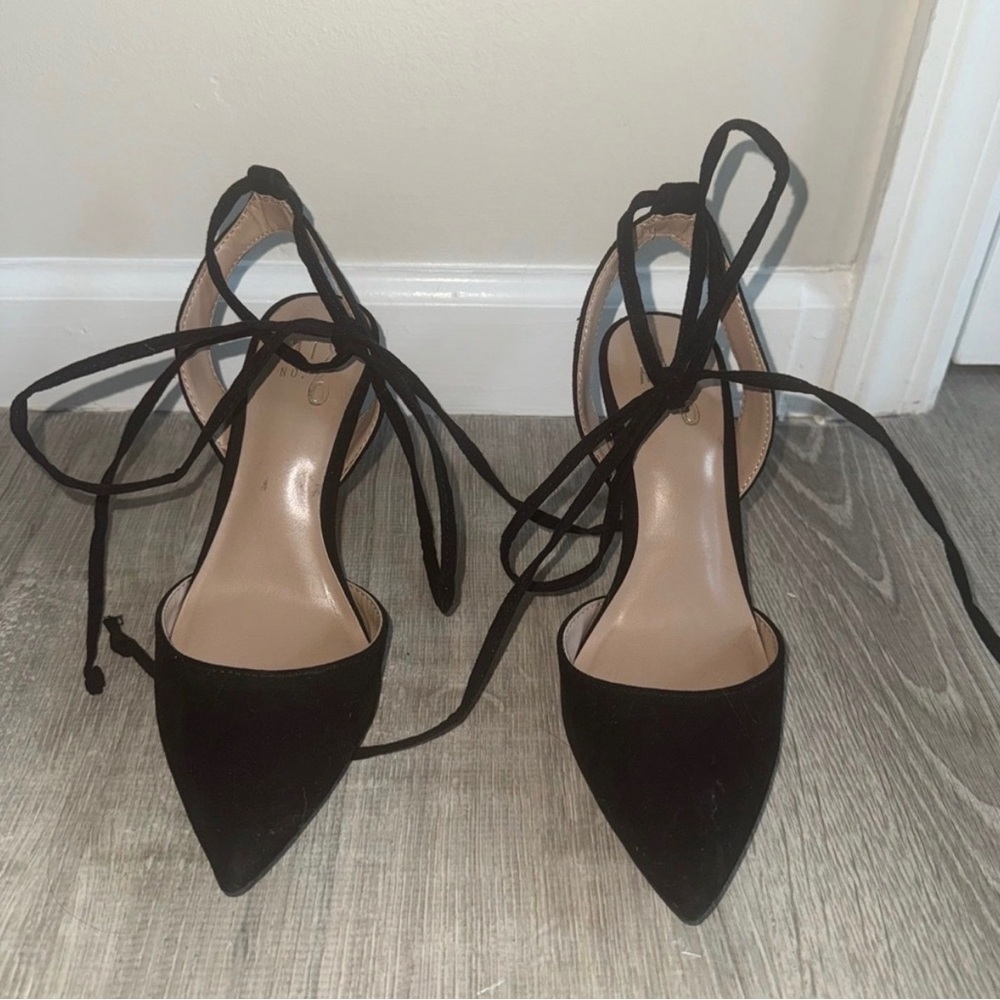 Mix No. 6 Black Lace-Up Heels